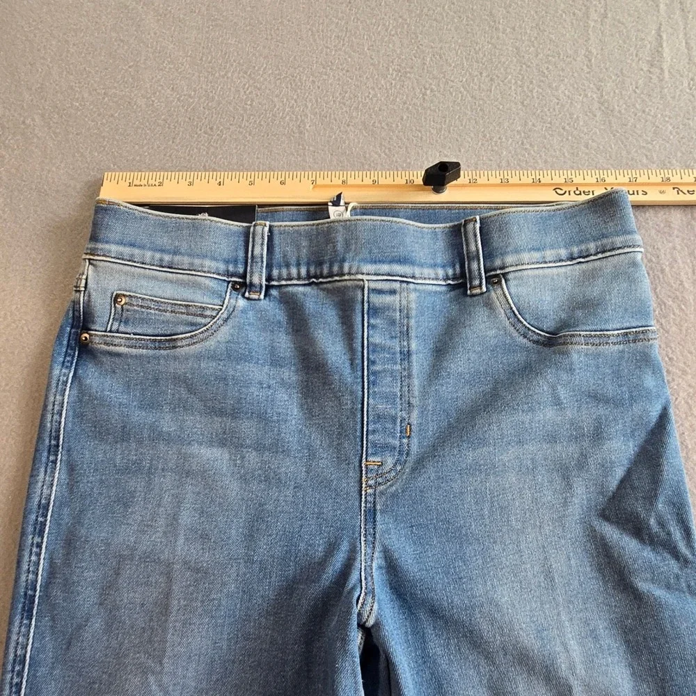Spanx Flare Jeans Womens XL Stonewashed Blue High Rise Shaping Stretch 20960R - Picture 9 of 9